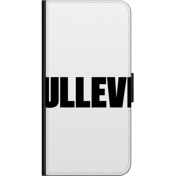 Kompatibel Tegnebogsetui til Xiaomi Redmi Note 9S Ullevi typografisk motiv med hvid tekst på sort baggrund