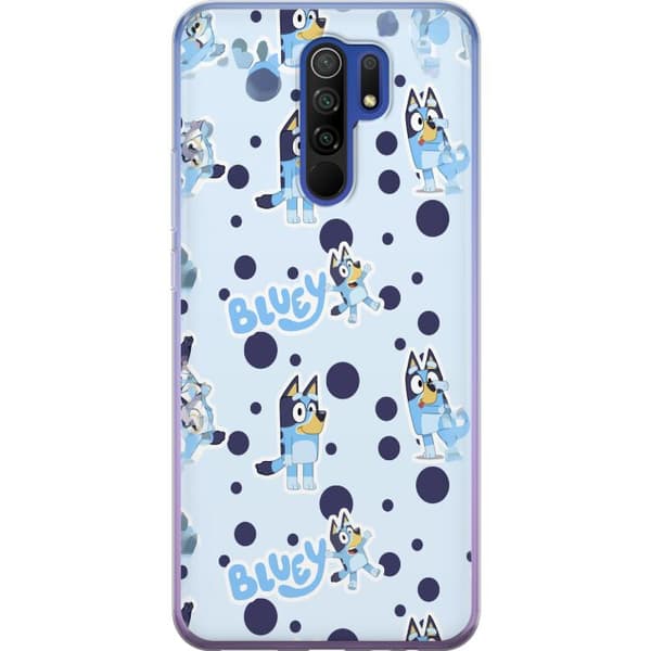 Kompatibelt Mobildeksel til Xiaomi Redmi 9 Bluey-mønster i lyseblå design