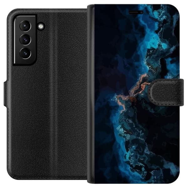 Kompatibelt Plånboksfodral till Samsung Galaxy S21+ 5G Galaxy Marmor