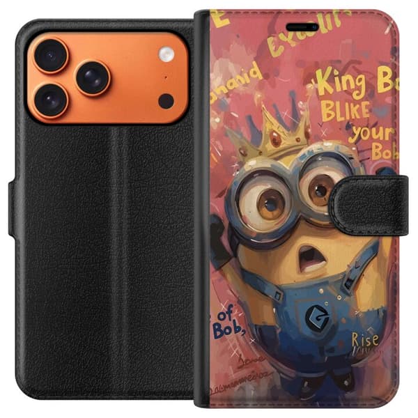 Kompatibelt Plånboksfodral till Apple iPhone 17 Pro Max Minion Med Krona