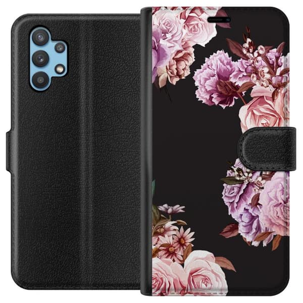 Kompatibelt Plånboksfodral till Samsung Galaxy A32 5G Blommor