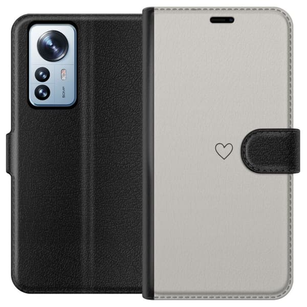 Kompatibel Tegnebogsetui til Xiaomi 12 Pro Gråt hjerte
