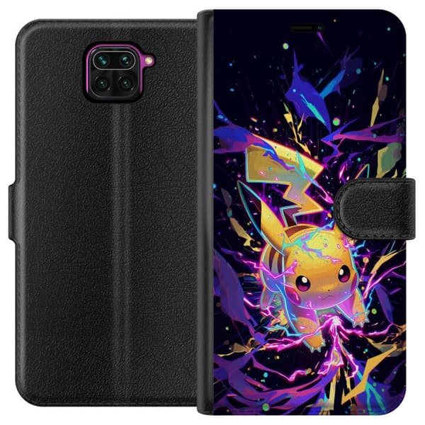 Kompatibel Tegnebogsetui til Xiaomi Redmi Note 9 Dynamisk Pikachu-motiv med farverige effekter