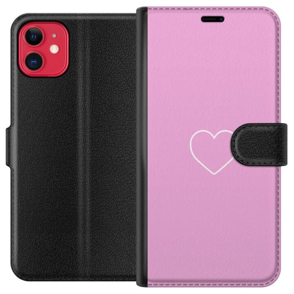 Kompatibel Tegnebogsetui til Apple iPhone 11 Hjerte