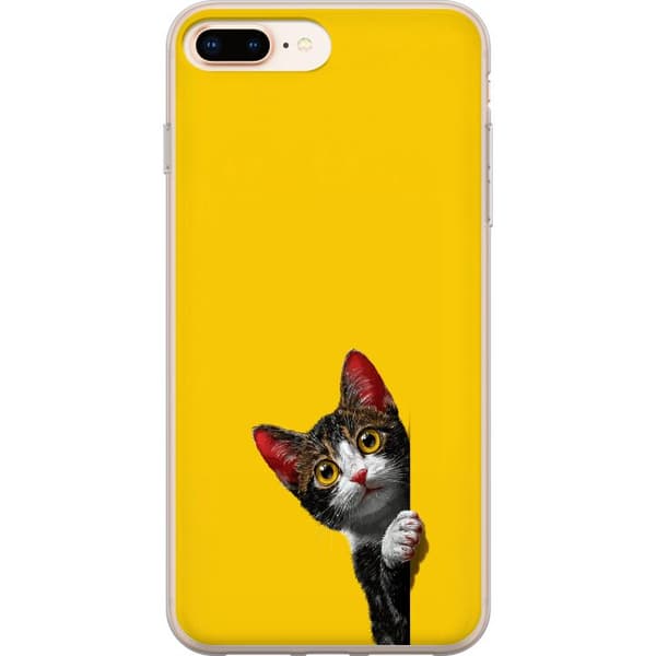 Kompatibelt Mobildeksel til Apple iPhone 8 Plus Søtt kattemotiv med stilig design