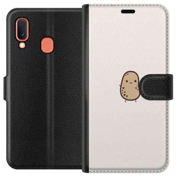 Kompatibelt Lommeboketui til Samsung Galaxy A20e Cute Potato