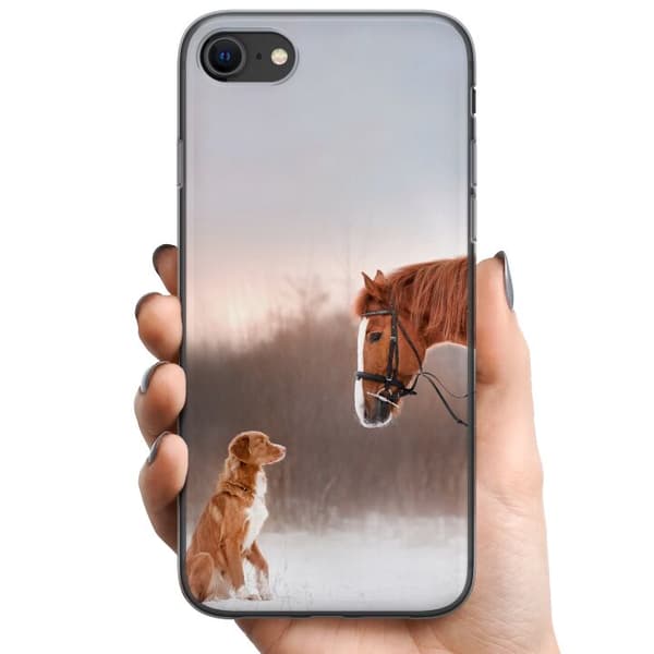Kompatibelt Mobildeksel til Apple iPhone 8 Hest & Hund