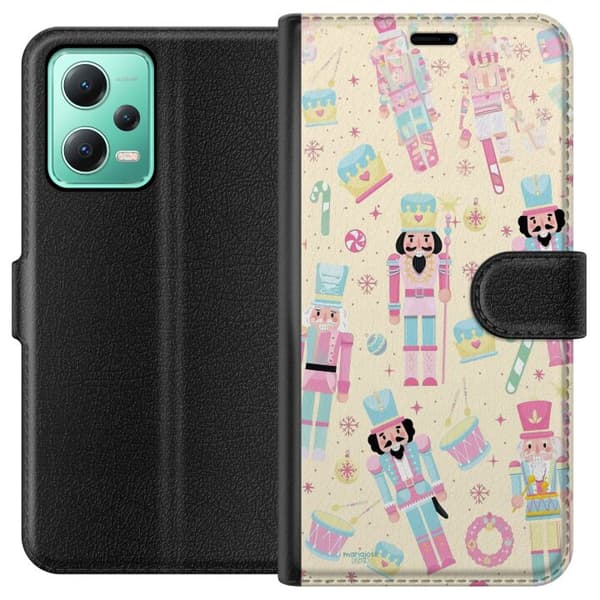 Kompatibel Tegnebogsetui til Xiaomi Redmi Note 12 Charmerende julemotiv