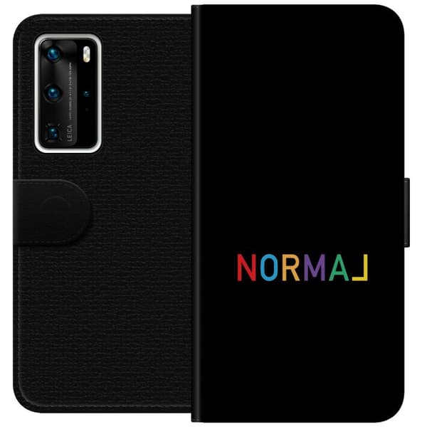 Kompatibel Tegnebogsetui til Huawei P40 Pro Färgglad Normal text