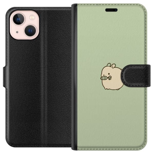 Kompatibel Tegnebogsetui til Apple iPhone 13 mini Bunny