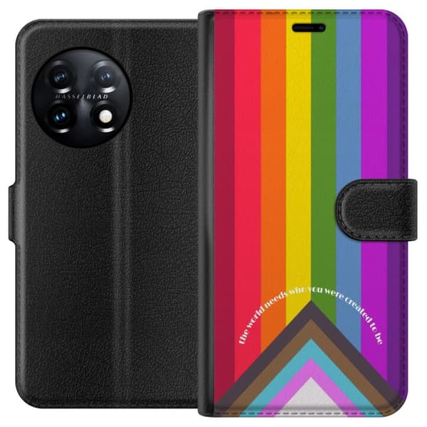 Kompatibelt Plånboksfodral till OnePlus 11 Hej världen!