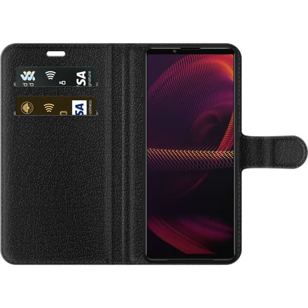 Kompatibel Tegnebogsetui til Sony Xperia 5 III Glittrande regnbågsdelfiner