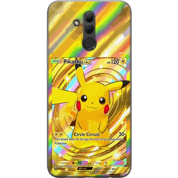 Kompatibelt Mobildeksel til Huawei Mate 20 lite Blank Pikachu EX-design med samlebåndsfølelse