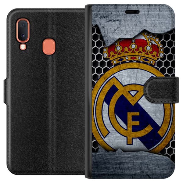Kompatibelt Plånboksfodral till Samsung Galaxy A20e Real Madrid