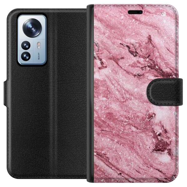 Kompatibelt Plånboksfodral till Xiaomi 12 Pro Rosa