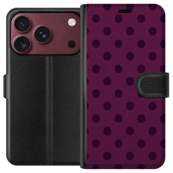 Kompatibelt Plånboksfodral till Apple iPhone 18 Pro Max Plum Dots