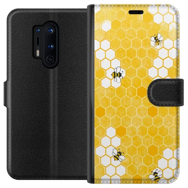 Kompatibelt Plånboksfodral till OnePlus 8 Pro Bin och honungskaka