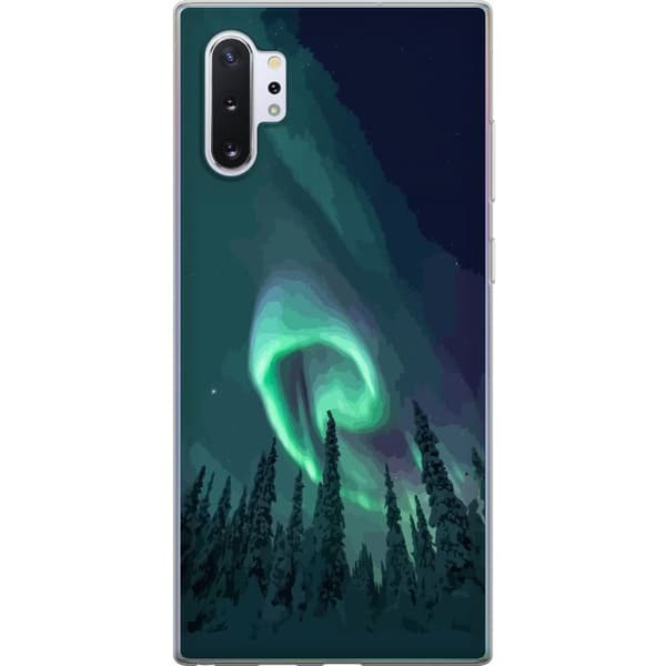 Kompatibel Mobilcover til Samsung Galaxy Note10+ Norrsken över vinterlandskap