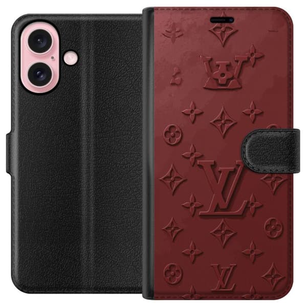 Kompatibelt Plånboksfodral till Apple iPhone 16 Elegant monogrammönster med exklusiv känsla