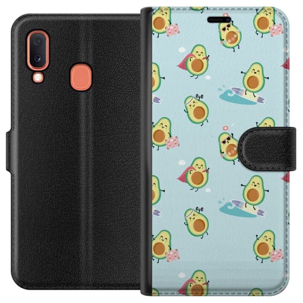 Kompatibelt Plånboksfodral till Samsung Galaxy A20e Avocado