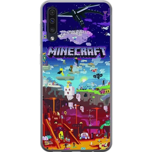 Kompatibelt Mobildeksel til Samsung Galaxy A50 MineCraft