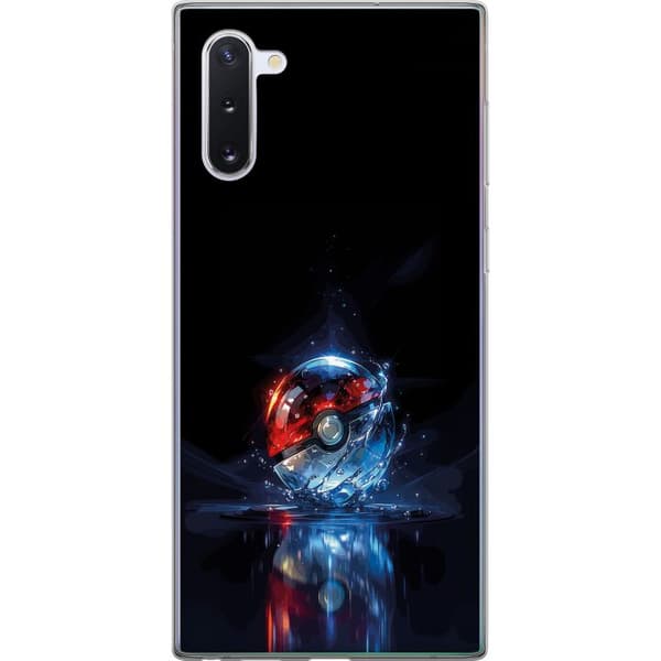 Kompatibelt Mobildeksel til Samsung Galaxy Note10 Pokéball med refleksjon og blå vann effekter