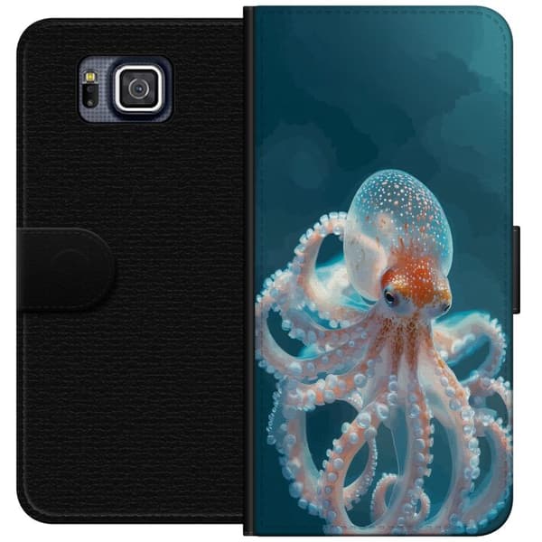 Kompatibel Tegnebogsetui til Samsung Galaxy Alpha Nærbillede af blæksprutte med bløde farvetoner