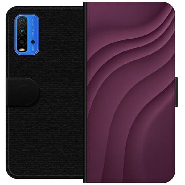 Kompatibelt Plånboksfodral till Xiaomi Redmi Note 9 4G Plum Motion