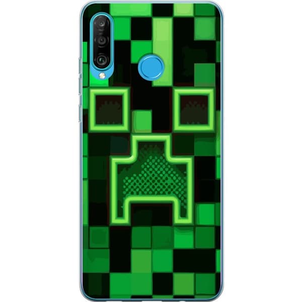 Kompatibelt Mobilskal till Huawei P30 lite Minecraft
