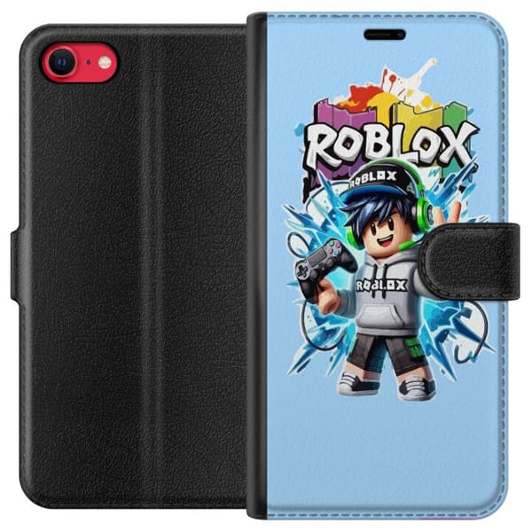 Kompatibel Tegnebogsetui til Apple iPhone SE (2020) Roblox-gamerfigur med headset og controller