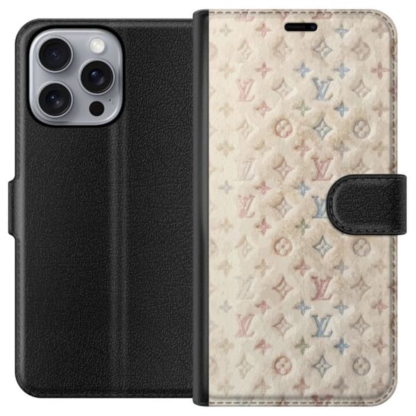 Kompatibel Tegnebogsetui til Apple iPhone 16 Pro Max Farverig monogram inspireret af eksklusiv modesans
