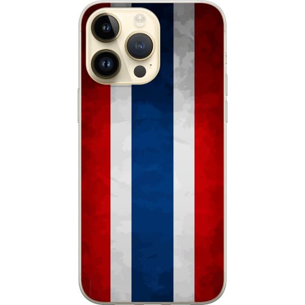 Kompatibelt Mobildeksel til Apple iPhone 14 Pro Max Thai flagg i stilren retrodesign