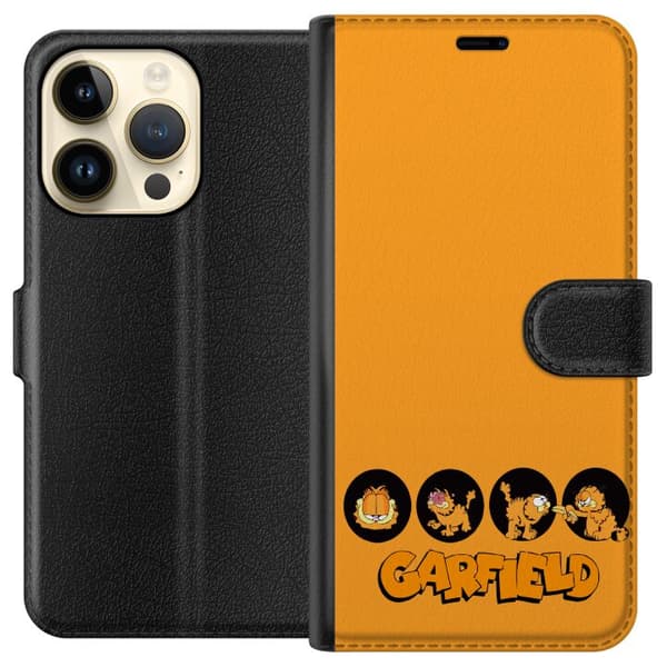 Kompatibelt Lommeboketui til Apple iPhone 15 Pro Garfield