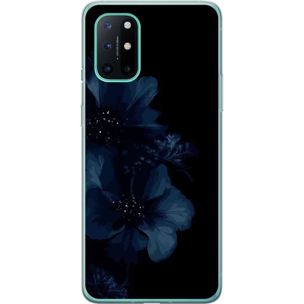 Kompatibel Mobilcover til OnePlus 8T Mörkblå blommor