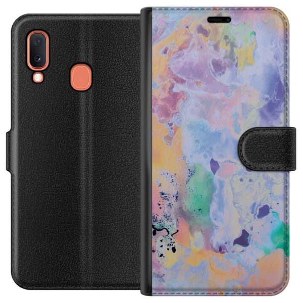 Kompatibelt Plånboksfodral till Samsung Galaxy A20e Marmor / Marble