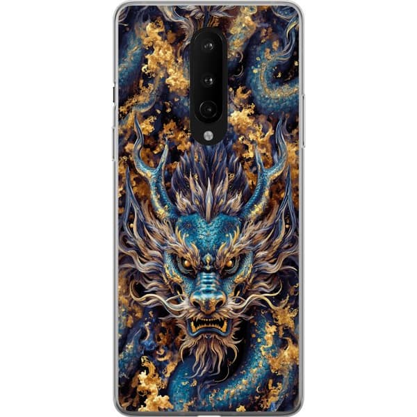 Kompatibelt Mobildeksel til OnePlus 8 Nærbilde av kraftig fantasydrage
