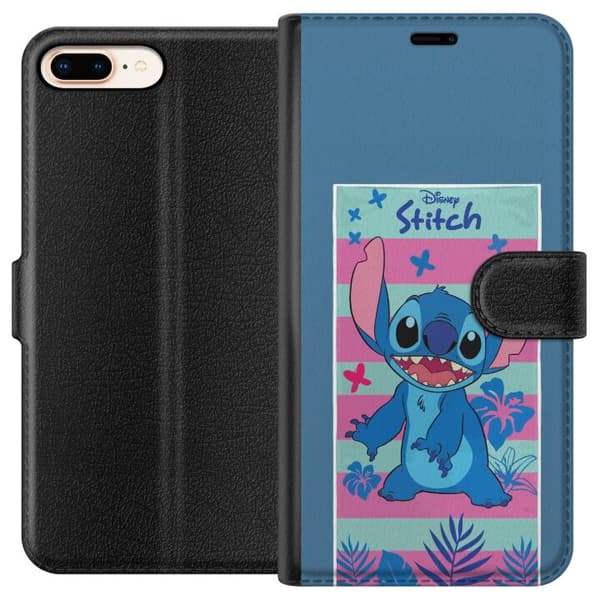 Kompatibelt Lommeboketui til Apple iPhone 8 Plus Disney Stitch
