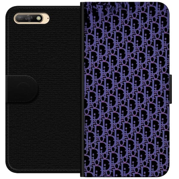 Kompatibelt Lommeboketui til Huawei Y6 (2018) Moderneluksuriøst monogram i stilrent design