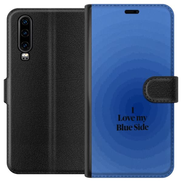 Kompatibel Tegnebogsetui til Huawei P30 I Love My Blue Side