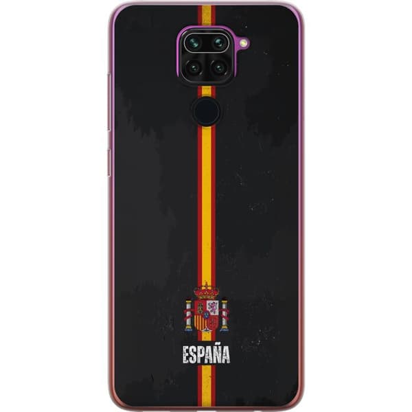 Kompatibelt Mobilskal till Xiaomi Redmi Note 9 Stilren design med Spaniens flagga