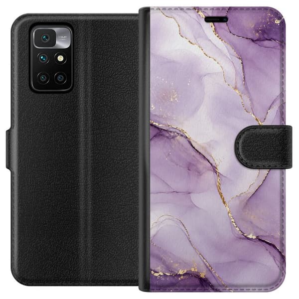 Kompatibelt Lommeboketui til Xiaomi Redmi 10 Lilla luksus