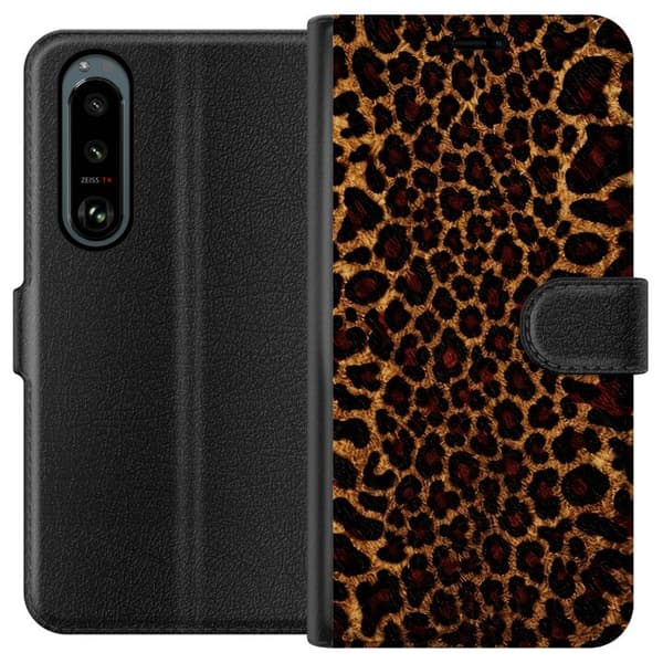 Kompatibelt Lommeboketui til Sony Xperia 5 III Leopardikon