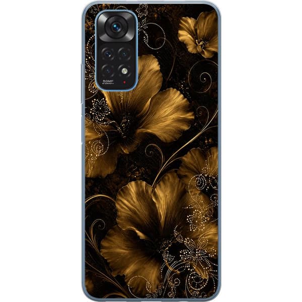 Kompatibelt Mobildeksel til Xiaomi Redmi Note 11S Gyllen blomstring