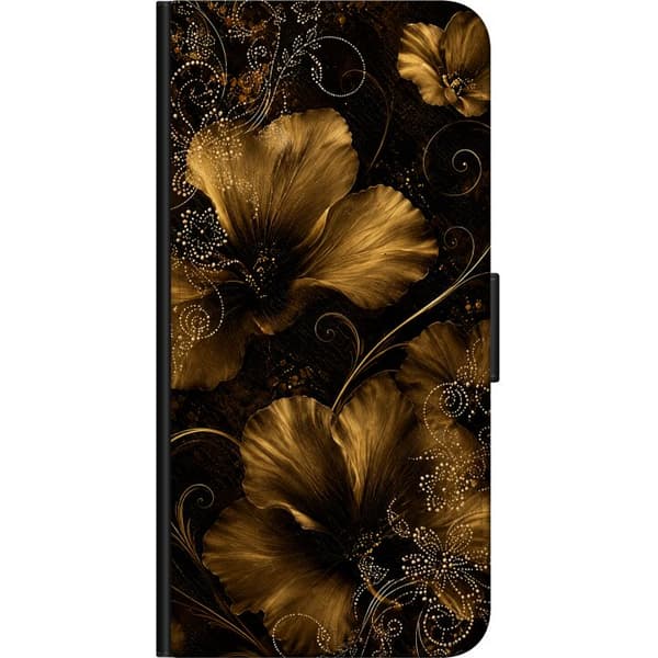 Kompatibelt Lommeboketui til Samsung Galaxy Note9 Gyllen blomstring