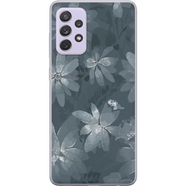 Kompatibelt Mobildeksel til Samsung Galaxy A52s 5G Blomster Grå / Blå