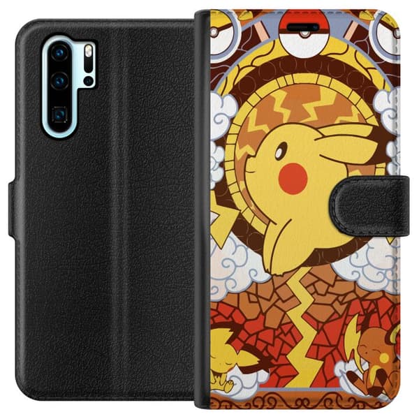 Kompatibel Tegnebogsetui til Huawei P30 Pro Pikachu