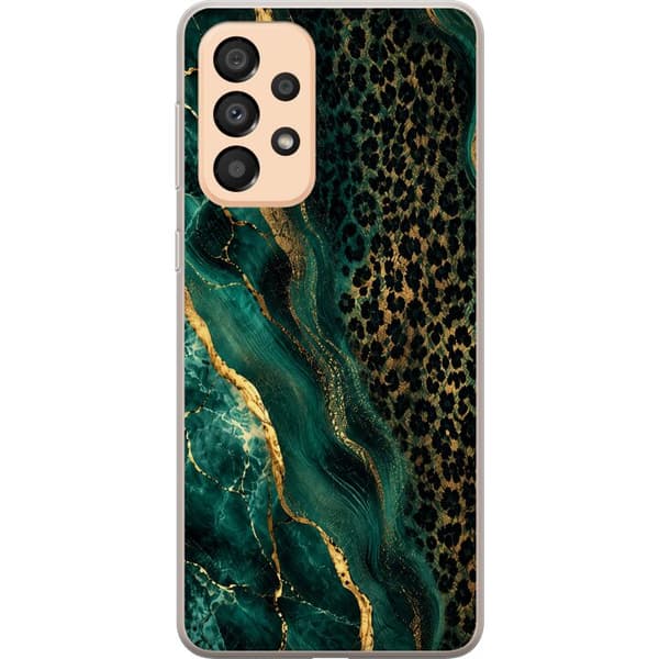 Kompatibel Mobilcover til Samsung Galaxy A33 5G Smaragdleopard