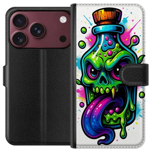 Kompatibelt Lommeboketui til Apple iPhone 18 Pro Max Färgstark monsterflaska