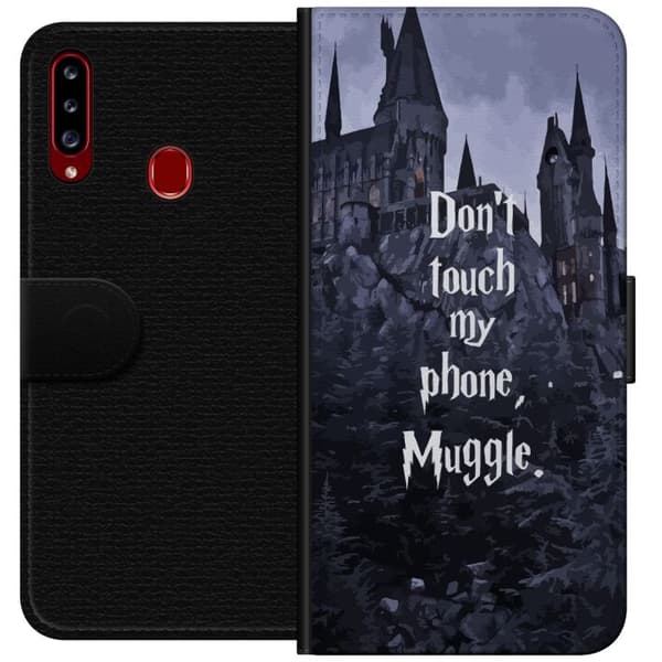 Kompatibelt Plånboksfodral till Samsung Galaxy A20s Harry Potter Text
