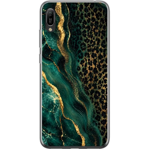 Kompatibelt Mobildeksel til Huawei Y6 Pro (2019) Smaragdleopard